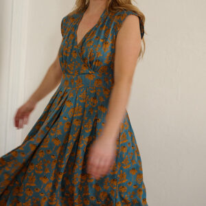 Lucille Dress - Teal Floral - Image 2