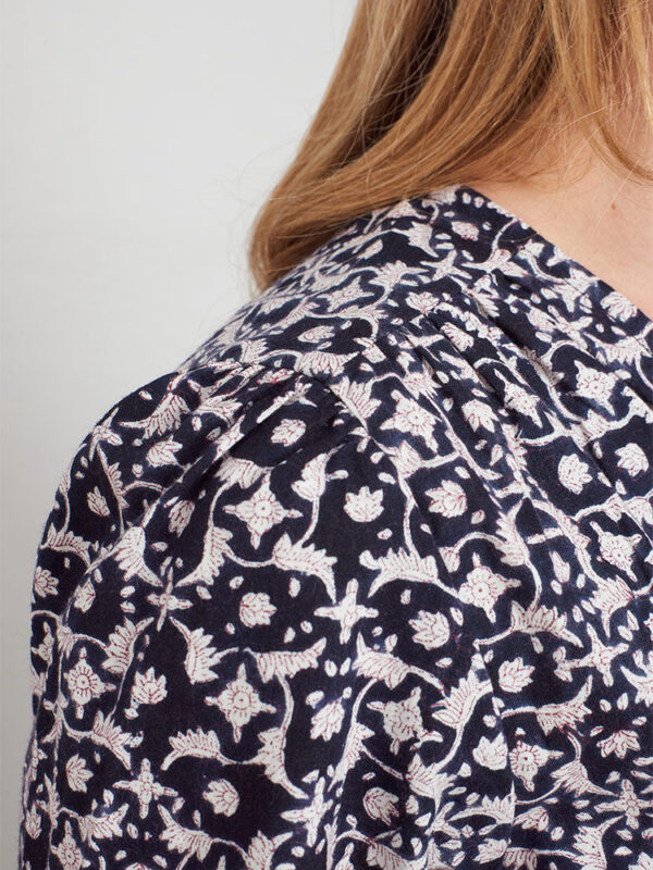 Wrap Maxi Dress - Black Botanical - Image 6