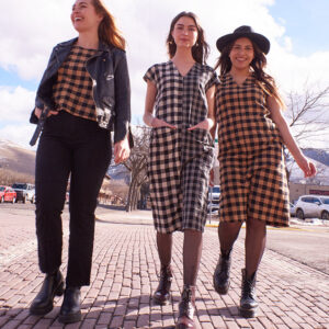 Padma Pocket Dress - Black and Tan Mix - Image 7