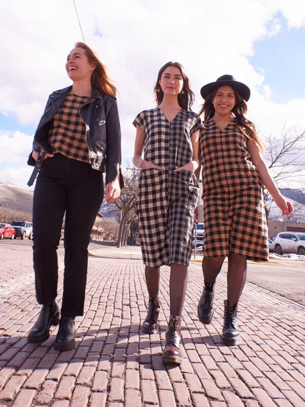 Padma Pocket Dress - Black and Tan Mix - Image 7