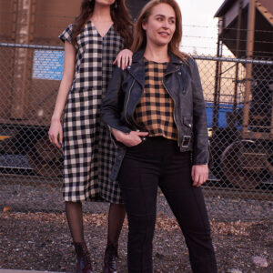 Odelia Top - Black and Tan Gingham - Image 9