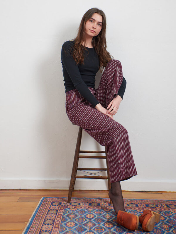 Rosie Pant - Plum Ikat - Image 5