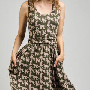 Asheville Dress - Leopard Green - Image 5