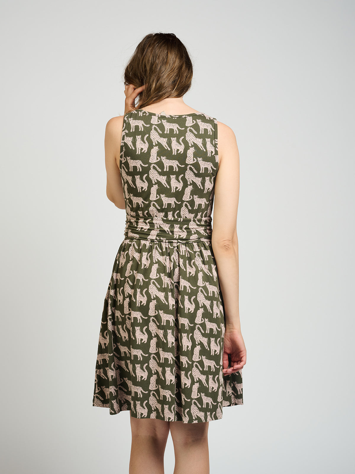 Asheville Dress - Leopard Green - Image 8