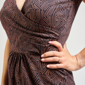 Danica Wrap Dress - Tree Rings Blue - Image 10