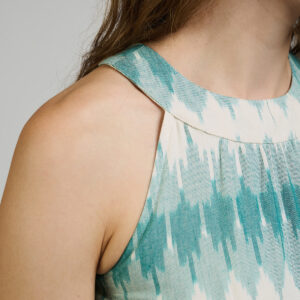 Ilona Dress - Teal Ikat - Image 4