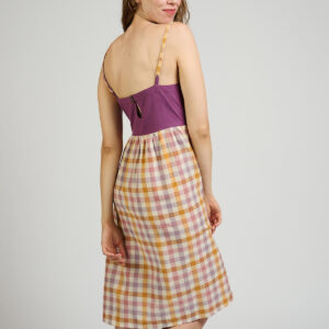 Ivy Midi Dress - Blush Plaid - Image 4