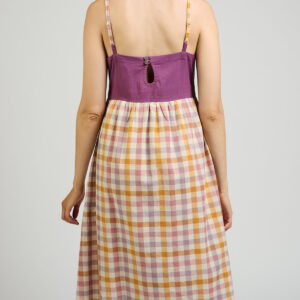 Ivy Midi Dress - Blush Plaid - Image 7
