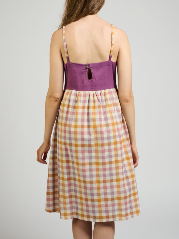 Ivy Midi Dress - Blush Plaid - Image 7