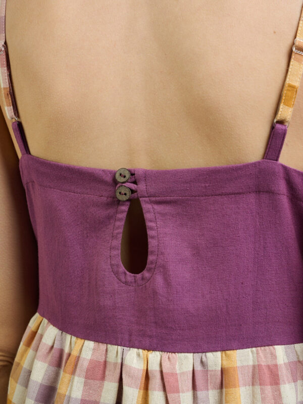 Ivy Midi Dress - Blush Plaid - Image 6