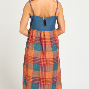 Ivy Midi Dress - Persimmon Plaid - Image 3