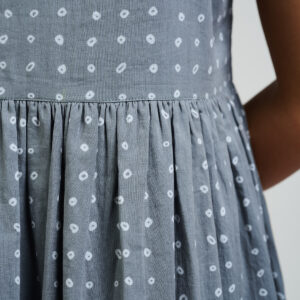 Olivia Dress - Slate Blue Dots - Image 6