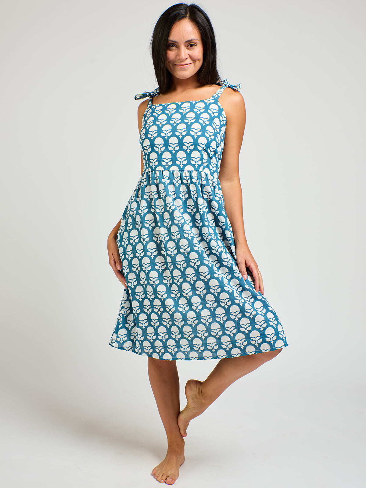 Provence Dress - Marigold Blue - Image 2