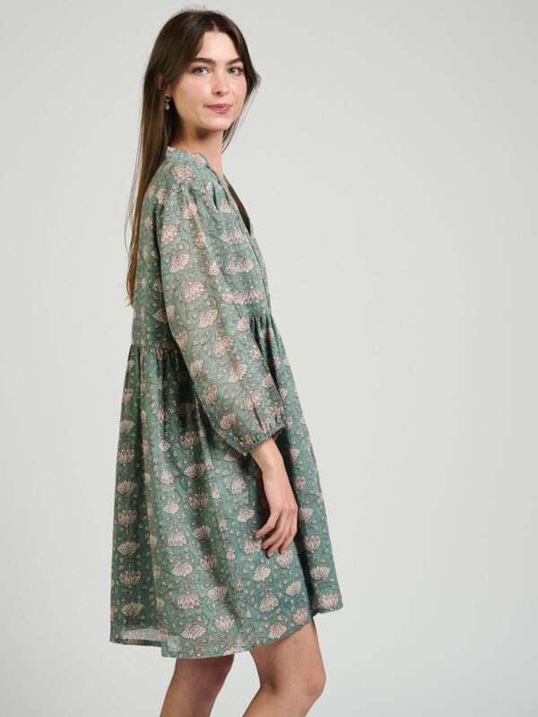 Sohla Mini Dress - Aegean Teal Floral - Image 6