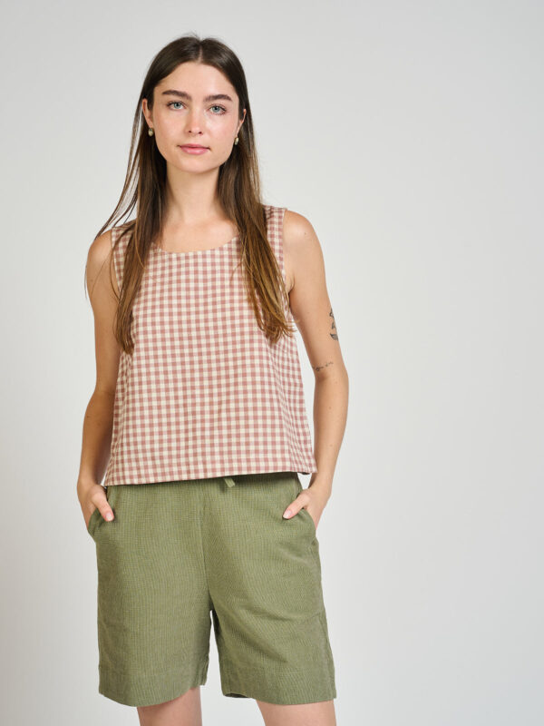 Larisa Short - Olive Chambray