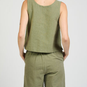 Larisa Short - Olive Chambray - Image 6