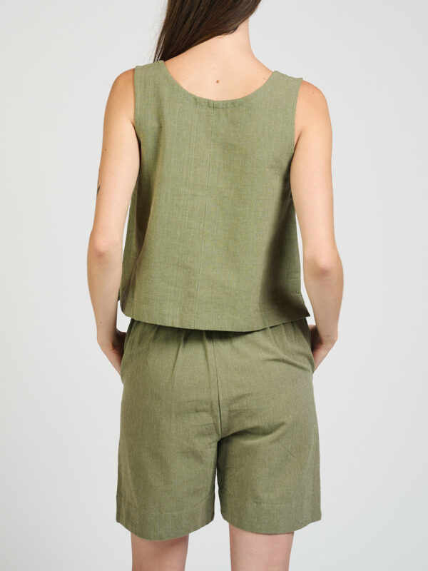 Larisa Short - Olive Chambray - Image 6