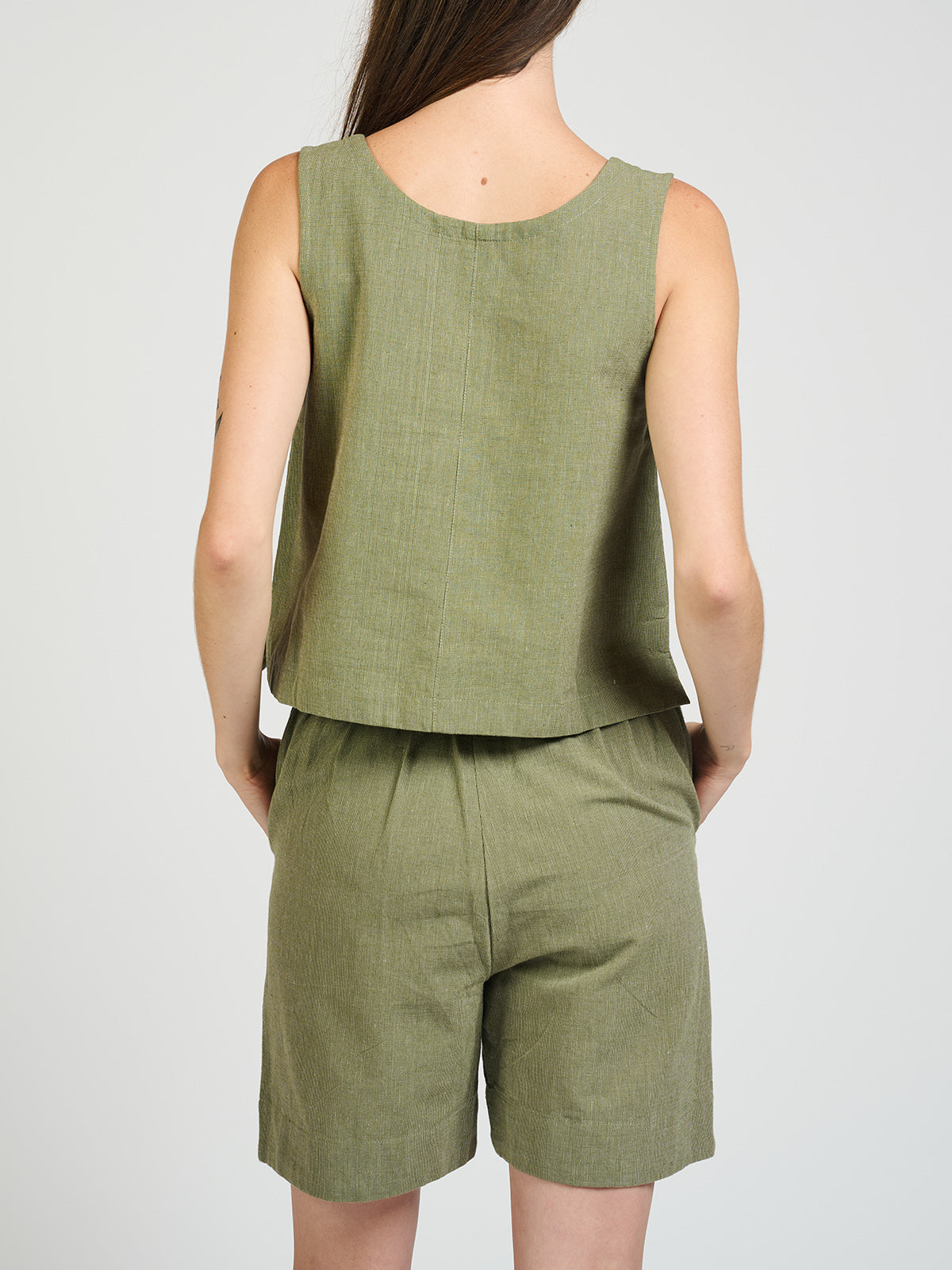 Larisa Short - Olive Chambray - Image 6