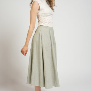 Lucinda Skirt - Olive Stripe - Image 7