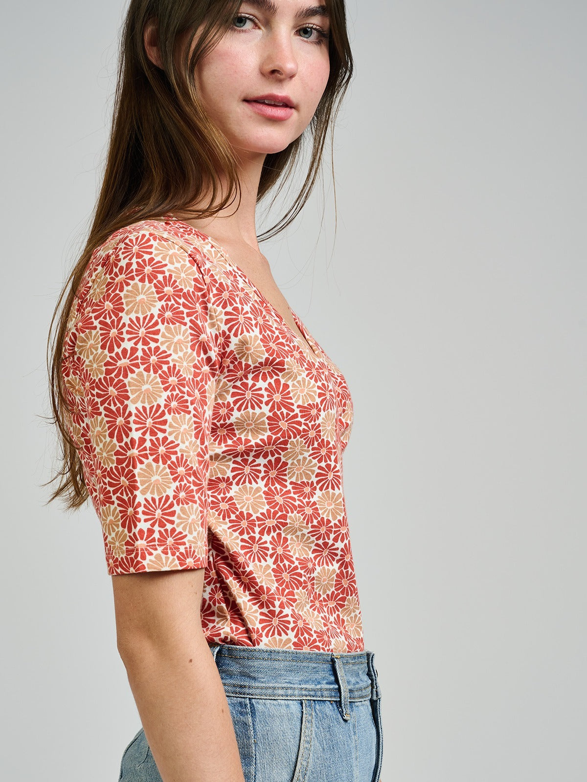 Gianna Wrap Top - Matisse Vermillion - Image 1
