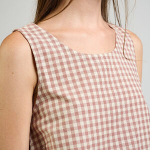 Neko Tank - Brown Gingham - Image 3