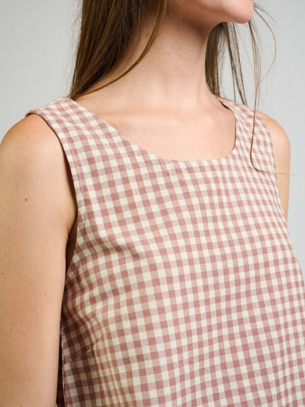 Neko Tank - Brown Gingham - Image 3