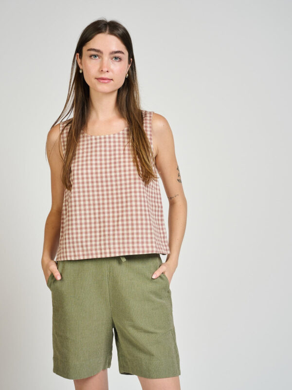Neko Tank - Brown Gingham - Image 13