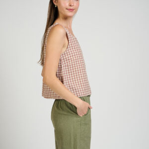 Neko Tank - Brown Gingham - Image 12