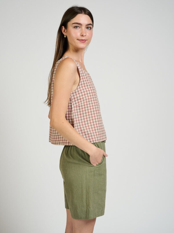 Neko Tank - Brown Gingham - Image 12