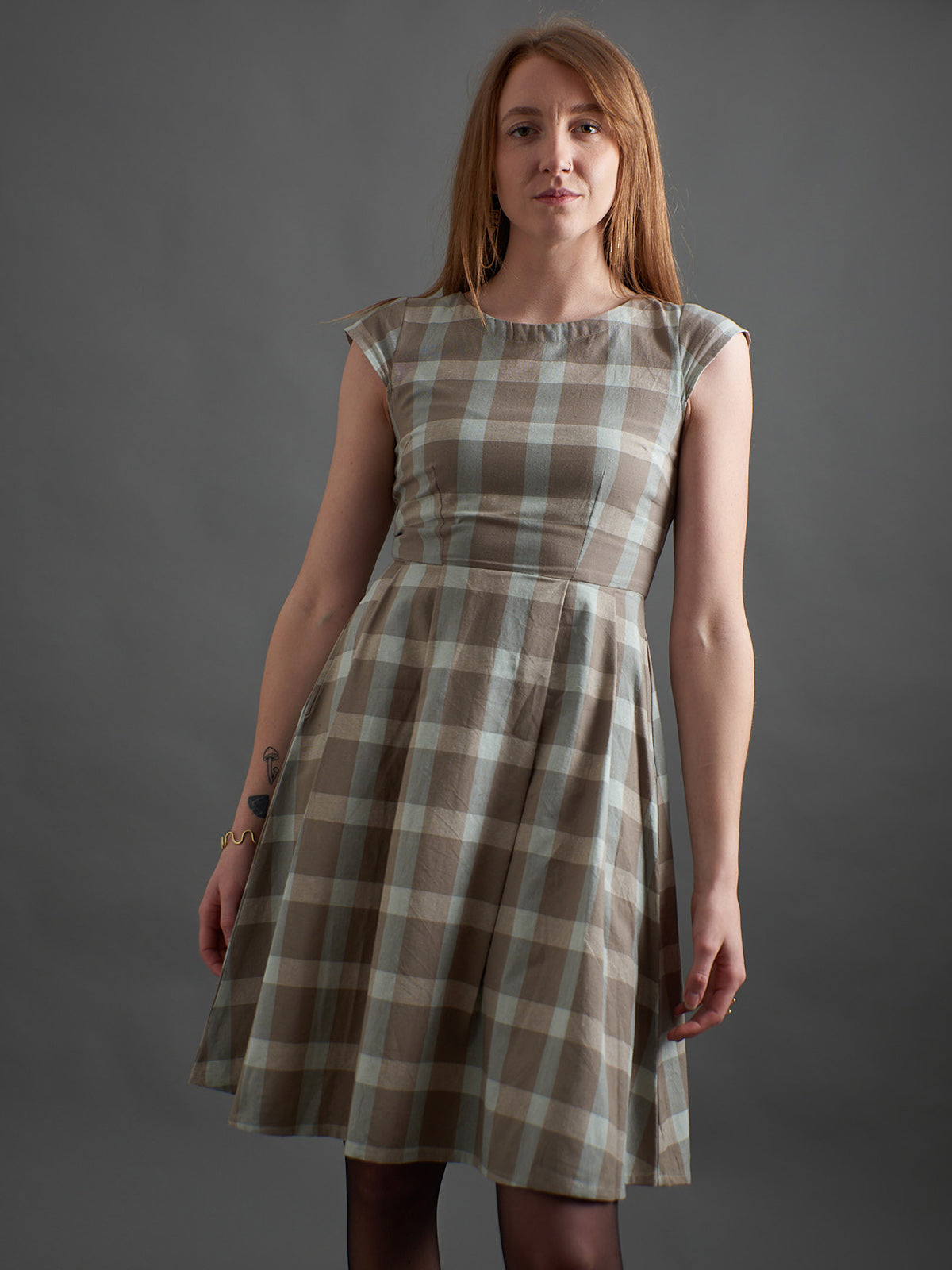 Devonshire Dress - Sterling Plaid - Image 4
