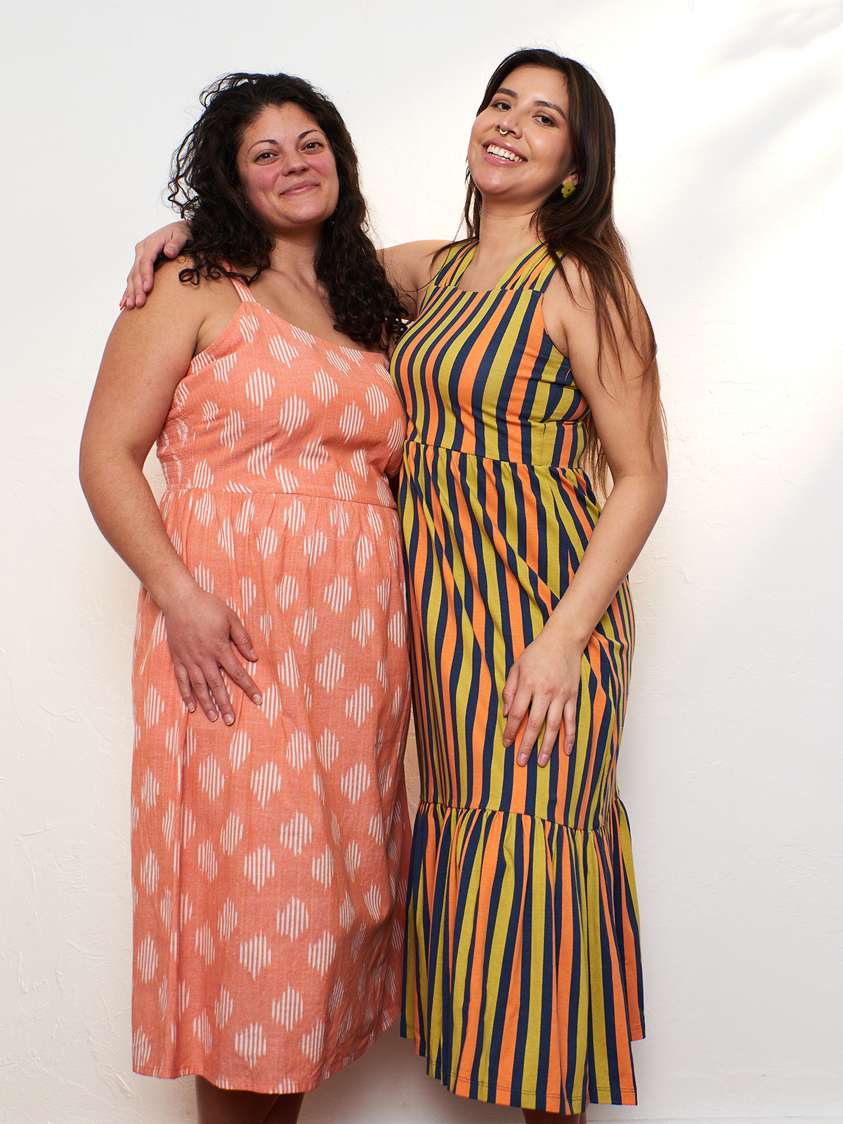 Provence Midi Dress - Peach Ikat - Image 11