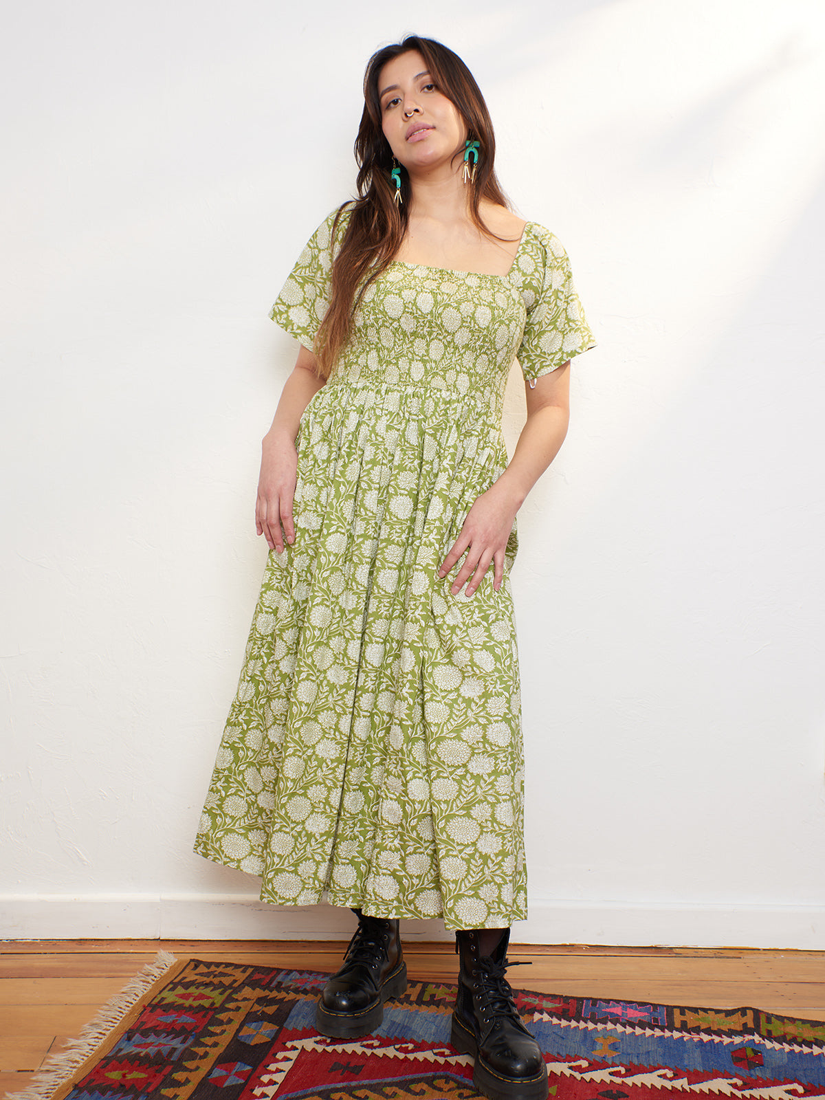 Teddy Midi Dress - Pear Floral - Image 5