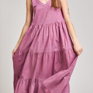 Lorelei Tiered Dress - Purple Buds - Image 6