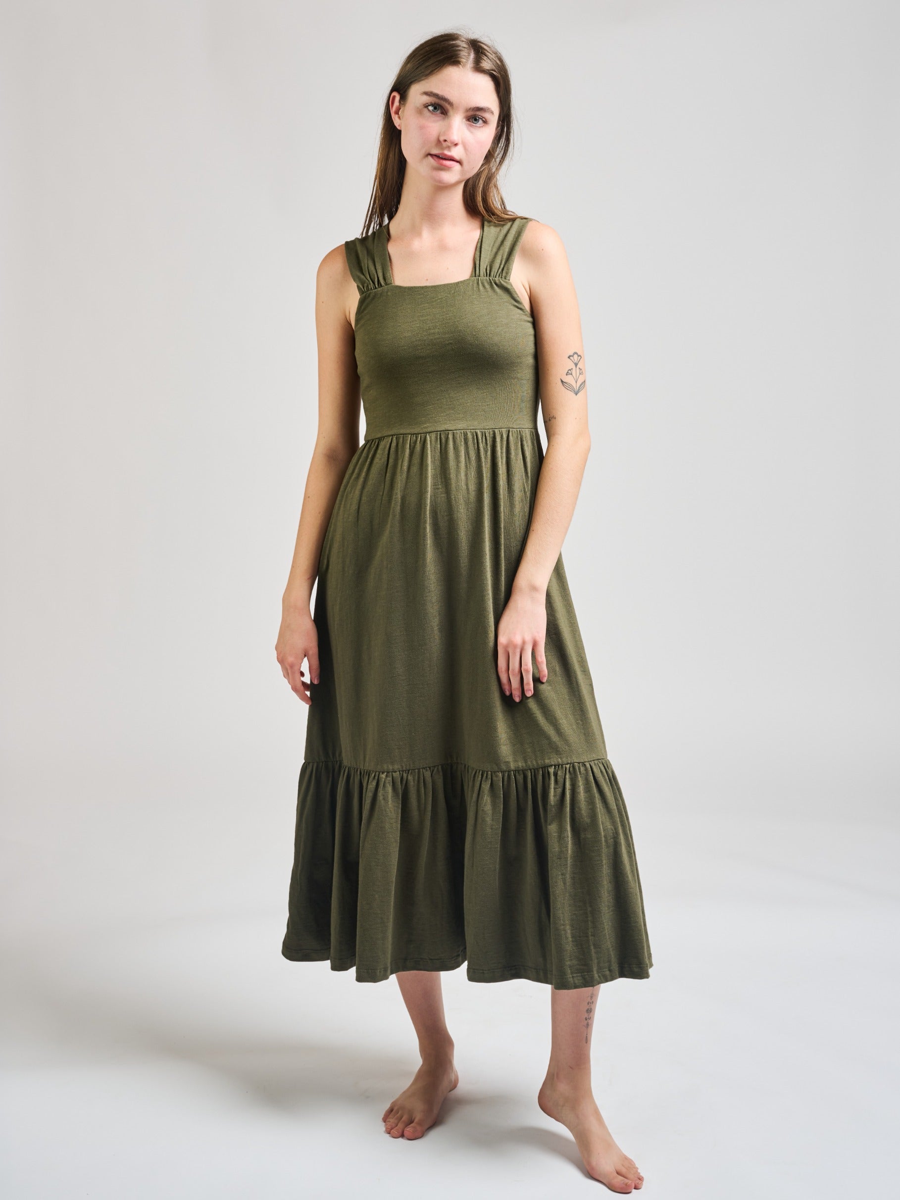 Opal Dress - Olive - Image 1