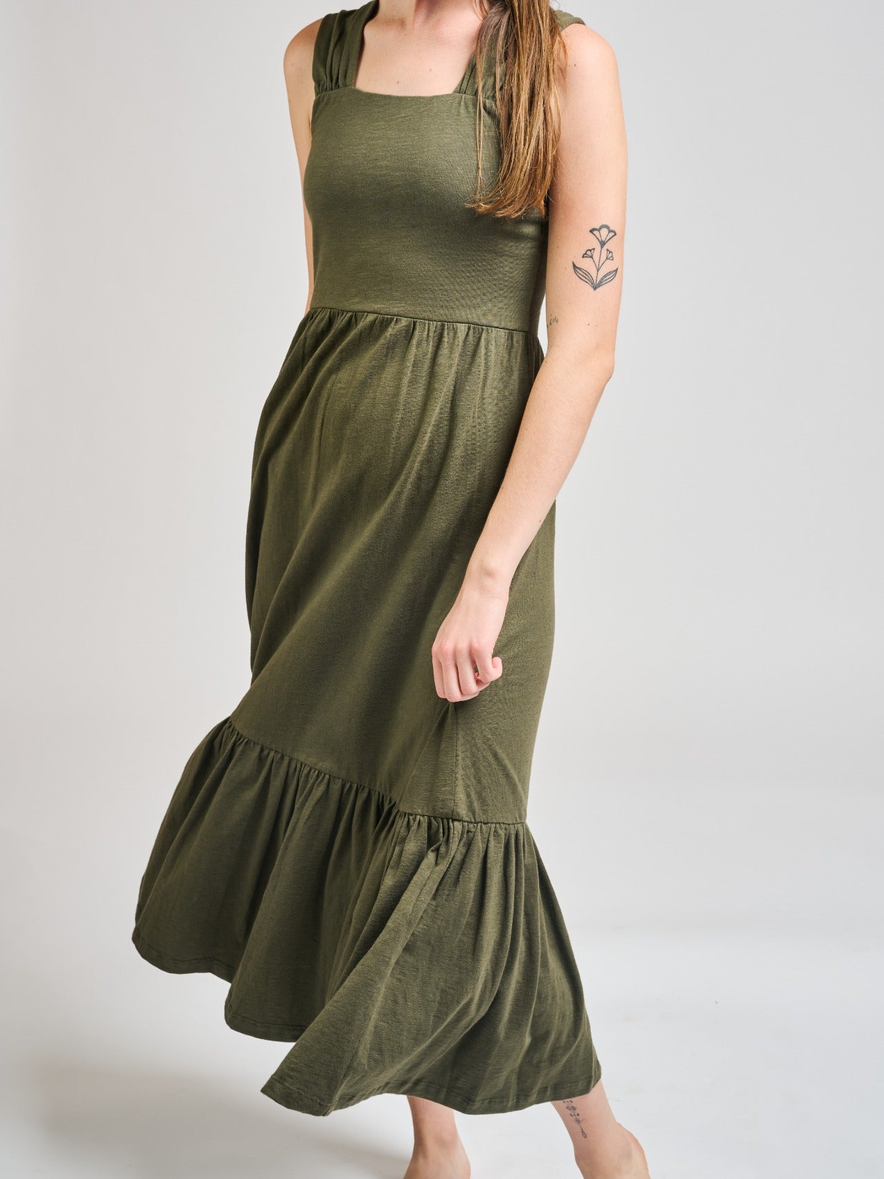 Opal Dress - Olive - Image 2