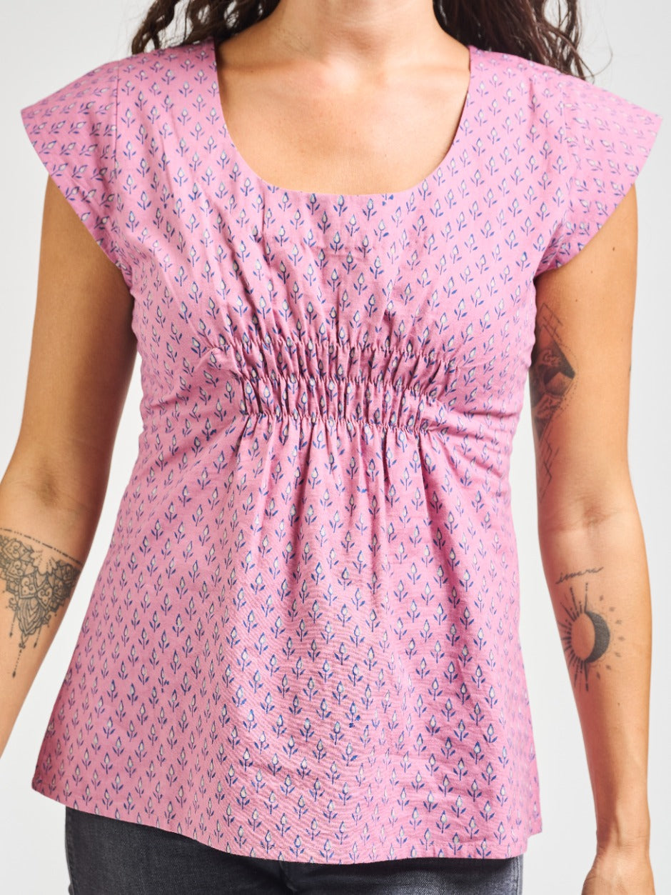 Artsy Traveler Top - Purple Buds - Image 1