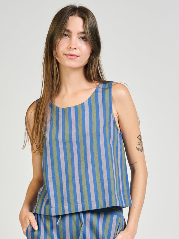 Neko Tank - Lavender Stripe - Image 2
