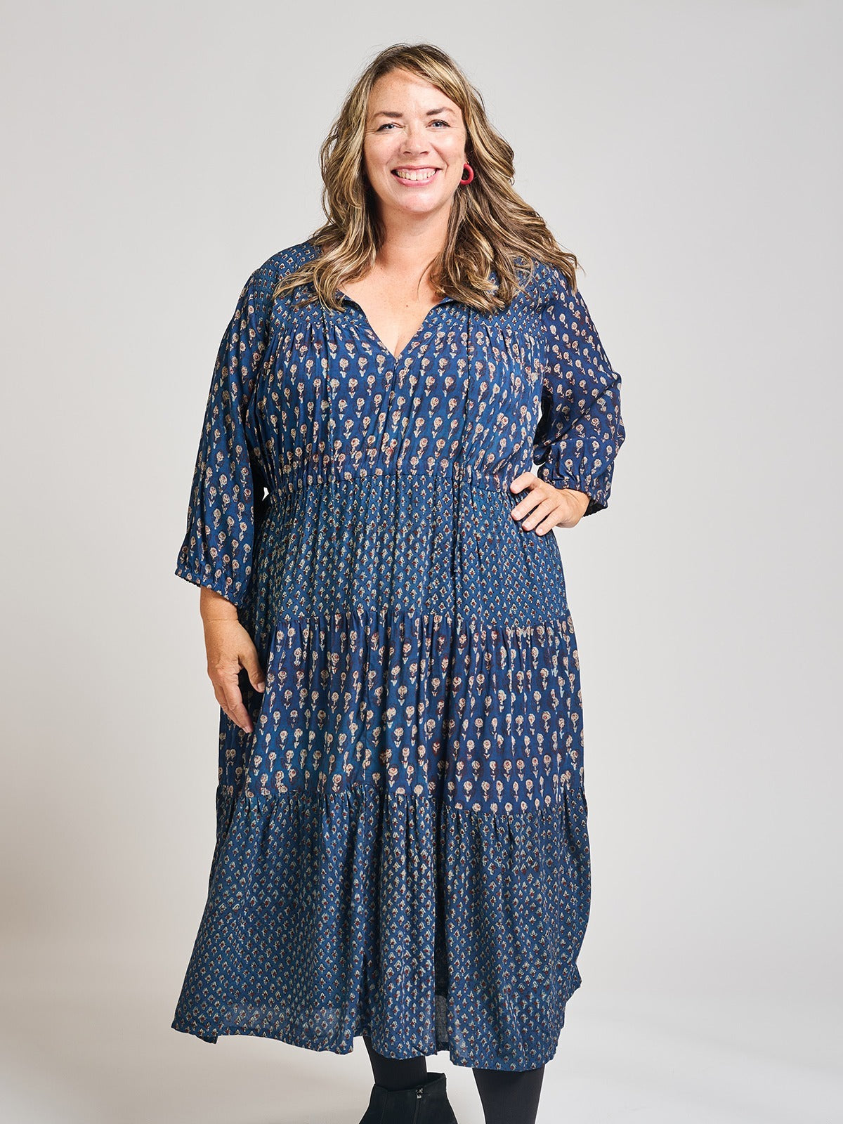 Adriana Plus Size Dress - Midnight Floral Mix - Image 1