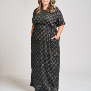 Aimee Maxi Dress - Floral Stamp Black - Image 2