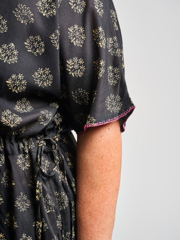 Aimee Maxi Dress - Floral Stamp Black - Image 5