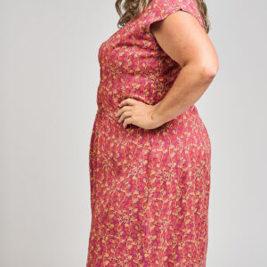 Artsy Traveler Plus Size Dress - Berry Poppy - Image 3
