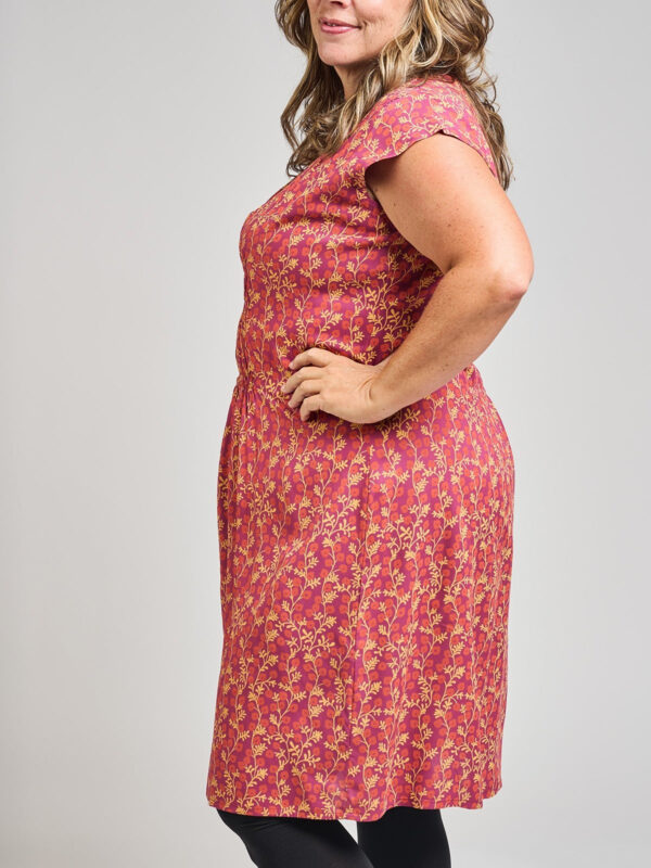 Artsy Traveler Plus Size Dress - Berry Poppy - Image 3