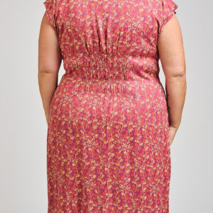 Artsy Traveler Plus Size Dress - Berry Poppy - Image 4