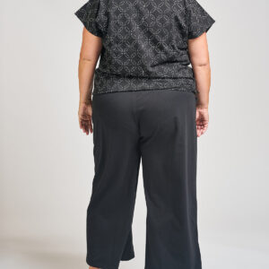 Fae Wide Leg Plus Size Pant - Black Jersey - Image 6
