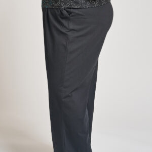 Fae Wide Leg Plus Size Pant - Black Jersey - Image 2