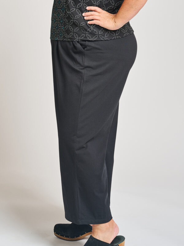 Fae Wide Leg Plus Size Pant - Black Jersey - Image 2