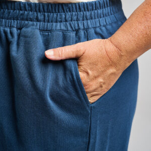 Fae Wide Leg Plus Size Pant - Loop Knit Blue - Image 7