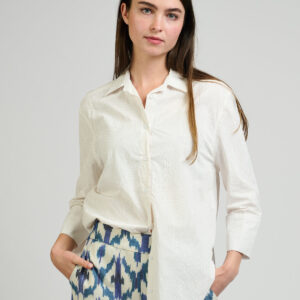 Mae Oversized Shirt - White Waves - Image 6