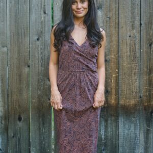 Danica Wrap Dress - Tree Rings Blue - Image 7