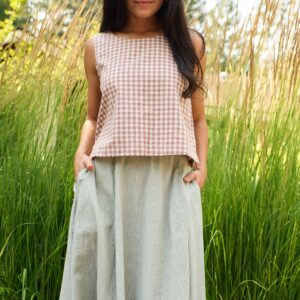 Neko Tank - Brown Gingham - Image 4